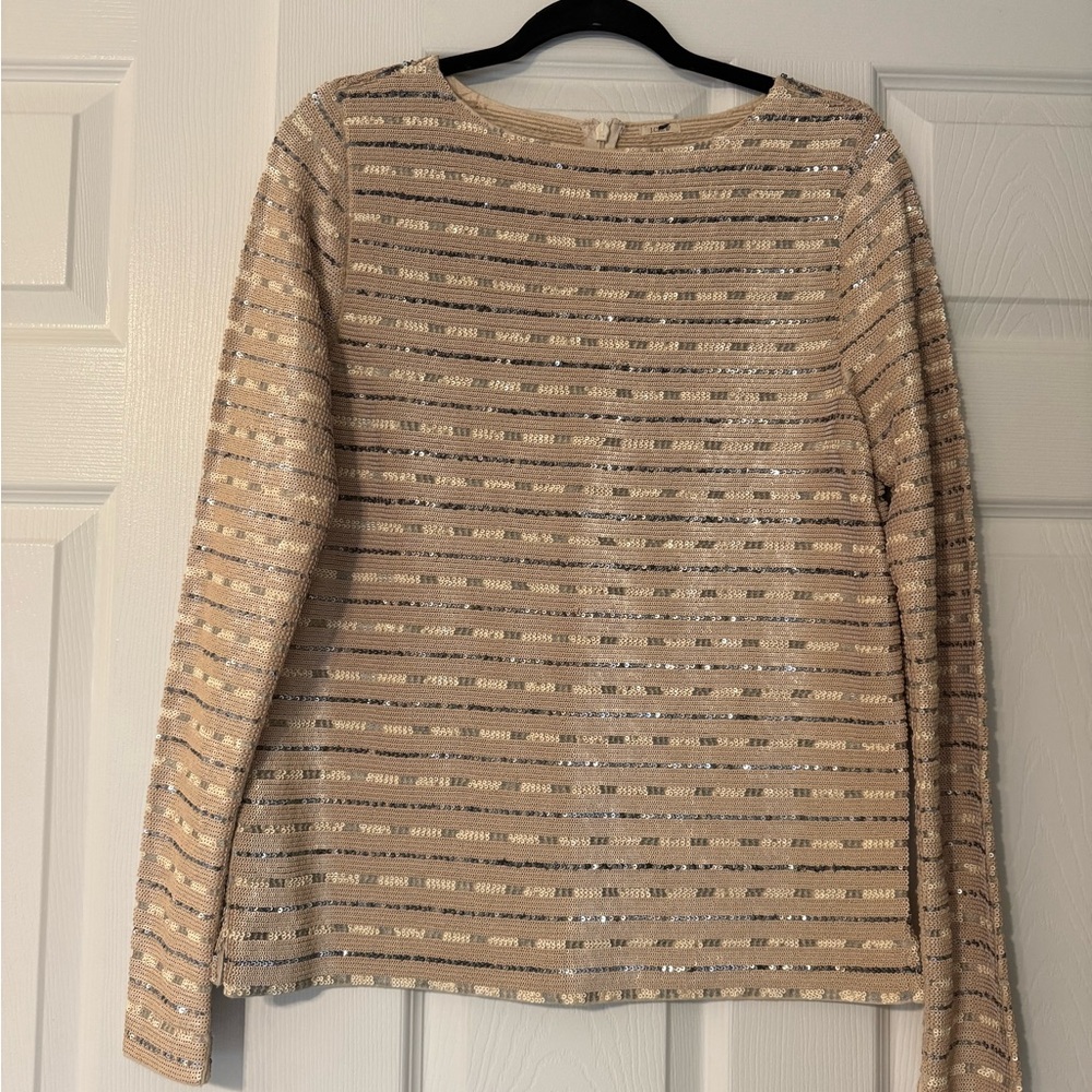 J. Crew Sample sequin Top
